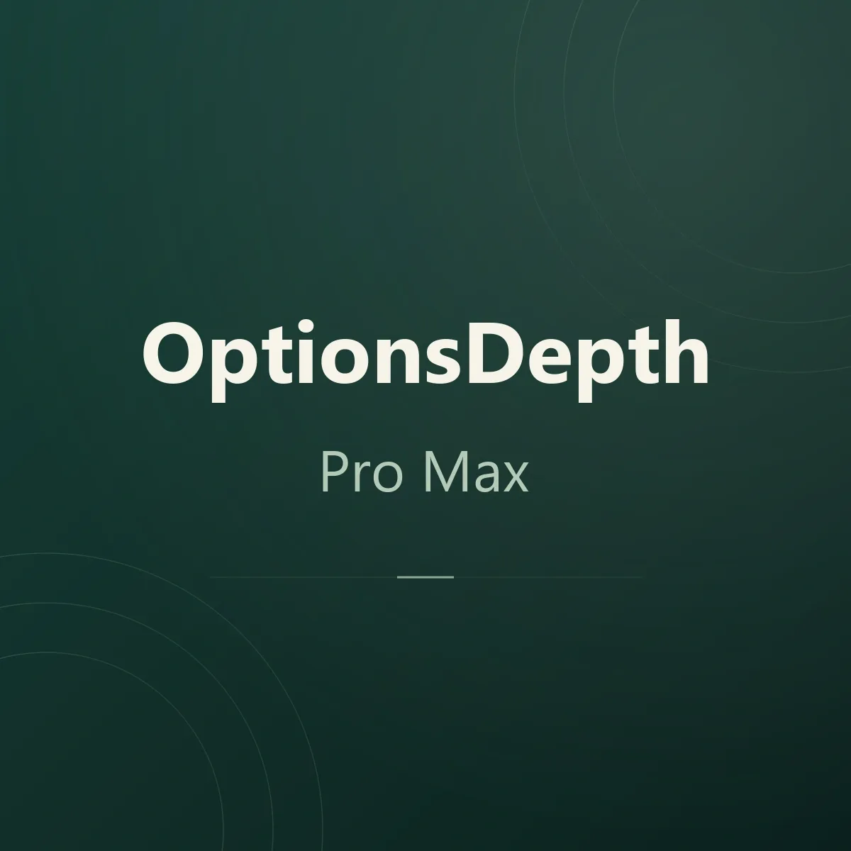 OptionsDepth Pro Max